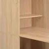 Close-up view of wooden shelves in a cabinet. Podgląd zdjęcia produktu