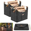 UISEBRT Set de 2 sacs en feutre pliables pour bois de Voir les images du produit 1