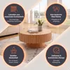 SalesFever Couchtisch Ø 80 cm | rund | Massivholz-Lamellen Produktbild-Vorschau 4