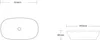 Technical drawing of a sink with dimensions. Produktbild-Vorschau