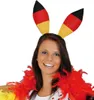 Deutschland Haarreif Bunny Hasen Ohren Schwarz Rot Gold Fan Produktbild-Vorschau 1