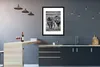 MuchoWow® Gerahmtes Poster Löwen - Schwarz - Weiß - Jagen Produktbild-Vorschau 5
