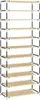 vidaXL Schuhschrank Creme 60x30x166 cm Stoff Produktbild-Vorschau 6