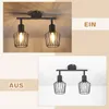 ZMH Plafonnier noir 2 flammes, spot E14 orientable 350°, Voir les images du produit 7
