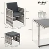 Poly Rattan Sitzgruppe Esstisch Lounge Gartenmöbel Produktbild-Vorschau 8