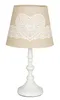 Tischlampe Weiß 38cm hoch Shabby Metall Creme Beige Produktbild-Vorschau 6