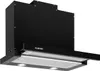 A black under-cabinet range hood is shown against a white background. Produktbild-Vorschau