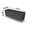 Květinový truhlík s nožičkami antracit 77x30 cm Hladká Náhled obrázku produktu 3