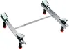 A product shot of a metal bathtub support frame with adjustable legs and green padding. Anteprima dell’immagine prodotto