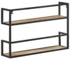 vidaXL Wandregal 80x20x60 cm Raues Mangoholz Produktbild-Vorschau 3