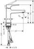 HG EHM Waschtisch Metropol 100 m H-Griff f HWB P-Open Anteprima dell’immagine prodotto 2