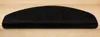 A black carpet stair tread on a wooden staircase. Produktbild-Vorschau
