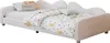 OKWISH Lit simple 90x200 cm Rembourré en velours - Blanc Voir les images du produit 10