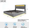 MODFU Polsterbett Hydraulisches 160 x 200 cm mit LED und Produktbild-Vorschau 7