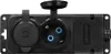 A black electrical outlet with two sockets and a protective cover. Anteprima dell’immagine prodotto