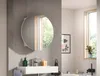 Mobiletto specchio da bagno Riff Ø70cm 1 anta bianco. Anteprima dell’immagine prodotto 5