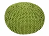Pouf tricoté à la main en coton recyclé, durable Ø 55 cm Voir les images du produit 2