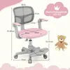 Chaise de bureau enfant, hauteur réglable 41-52 cm, rose Voir les images du produit 2