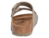 A close-up, rear view of a tan Birkenstock sandal with a cork footbed. Produktbild-Vorschau