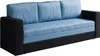 Sofa Schlafsofa LABRI 3-Sitzer Schwarz/ Hellblau Produktbild-Vorschau 1