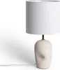 Tischlampe aus Keramik und Stoff Barta Weiß Produktbild-Vorschau 1