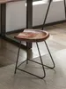 TPFLiving Hocker Minden Akazie mit Metall natur und schwarz Produktbild-Vorschau 4