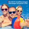 A family in a swimming pool with a beach ball. Produktbild-Vorschau