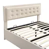 Lit rembourré 140x190 avec sommier à lattes, tête de lit, Voir les images du produit 11