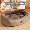 Winter Hundebett, großes ovales Haustierbett, dicke Produktbild-Vorschau 3