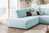 KAWOLA Sofa SAMU Ecksofa Cord hellblau Recamiere links Produktbild-Vorschau 3