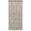 Insektenschutz-Vorhang Taupe und Weiß 100x220 cm Chenille Produktbild-Vorschau 1