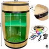Barový pult z dřevěného sudu s policí a RGB LED osvětlením Náhled obrázku produktu 11