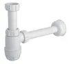 A white plastic siphon trap for a sink, shown against a white background. Anteprima dell’immagine prodotto