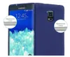 A blue Samsung Galaxy Note Edge phone case is shown with callouts highlighting its raised screen and camera features. Náhled obrázku produktu