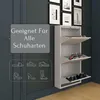 Furni24 Metall Schuhschrank Grau schmal – Schuhkipper mit 3 Produktbild-Vorschau 1