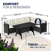 CASARIA® Lounge Angolare Divano in Polyrattan Tavolo Pranzo Anteprima dell’immagine prodotto 2