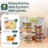 uandu Glasbehälter mit Deckel, 10- teilig, Meal prep Produktbild-Vorschau 2