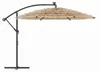 vidaXL Parasol avec LED et mât en acier brun 246x246x230 cm Voir les images du produit 5