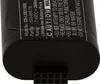 Close-up of a black battery pack with text labels. Produktbild-Vorschau
