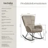 tectake® Schaukelstuhl  Swing 70 x 93 x 100 cm, Produktbild-Vorschau 5