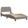 The Living Store Bettgestell mit Kopfteil Taupe 80x200 cm Produktbild-Vorschau 3