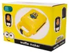 The image shows the retail packaging of a Minions-themed waffle maker. Produktbild-Vorschau
