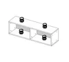 Wandregal Weiß 120x30x25cm – Hängeregal Modern Design, Produktbild-Vorschau 2