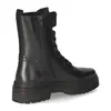 A black leather boot is shown from the side against a white background. Produktbild-Vorschau