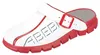 Abeba 7313 Clog weiß/rot mit Aufdruck  - 41 Produktbild-Vorschau 1