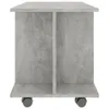 A front view of a gray TV stand with wheels. Náhľad obrázku produktu