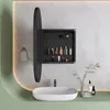 A modern bathroom vanity with a sink, faucet, and a medicine cabinet with an oval mirror. Produktbild-Vorschau