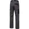 The back view of a pair of gray work pants with black accents. Produktbild-Vorschau