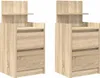 vidaXL Tables de nuit avec 2 tiroirs 2 pcs. chêne Sonoma Voir les images du produit 2