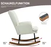 HOMCOM Schaukelstuhl Schwingsessel mit Hocker Relaxsessel Produktbild-Vorschau 4